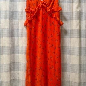 Urban Outfitters Orange Floral Maxi Dress